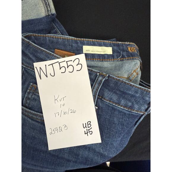 Kut from the Kloth Jeans Women's 10 Amy Straight Leg Cuffed - Picture 3 of 6